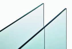 SECURITY Toughened glass Laminated glass If broken, toughened glass fractures Laminated glass remains intact and into small particles, significantly