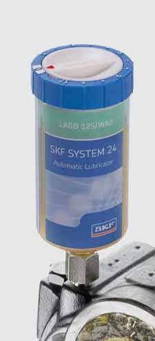 SKF SYSTEM 24 Gas driven single point automatic lubricators SKF LAGD series The units are supplied ready-to-use straight from the box and filled with a wide range of high performance SKF lubricants.