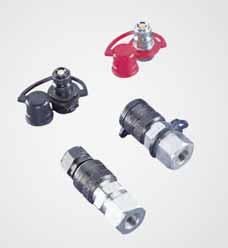 For easy pressure hose connection SKF Quick Connecting Coupling and Nipples One coupling and two different nipples are available to connect SKF Hydraulic Pumps to the work piece.