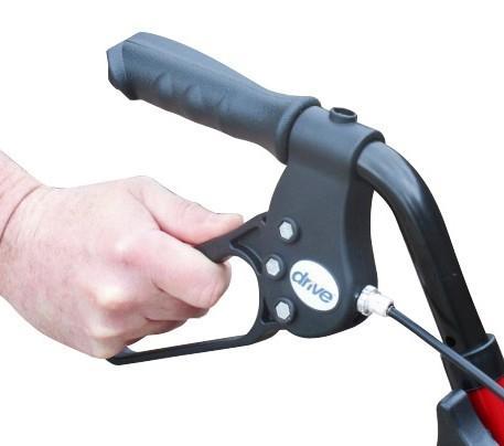 Unscrew To operate the brakes: Squeeze the brake levers up and hold in position to engage the brakes (as shown by the green arrow).