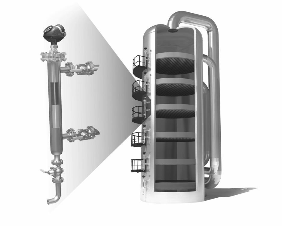 This approach offers many advantages when solving application challenges: In-tank constraints: agitator heat exchanger internal structures Isolation of instrument: live maintenance safety hazardous