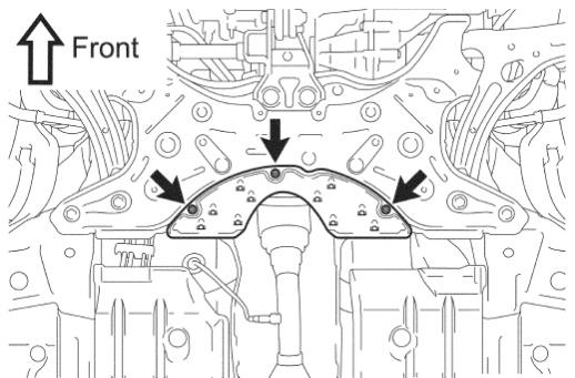 3. DISENGAGE THE No.1 STEERING COLUMN HOLE COVER SUB-ASSEMBLY c) Disengage the clip. d) Disengage the claw and the hole cover. 2.