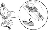Remove and discard the chair upper lift arm cover (see Figure 4). 3. Move the brake handle to the right.