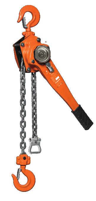 K 1001 XXSafe holding of load thanks to load pressure brake with asbestos-free brake disks Design as per DIN EN13157 standard Galvanised load chain as per DIN ISO 3077 High-strength, painted steel