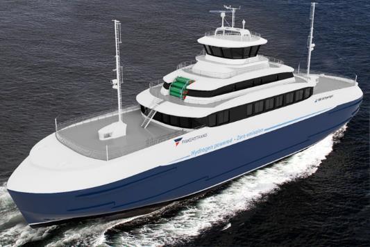 to bid Trondelag FK Zero emission high speed vessel Norwegian value creation HYBRIDskip