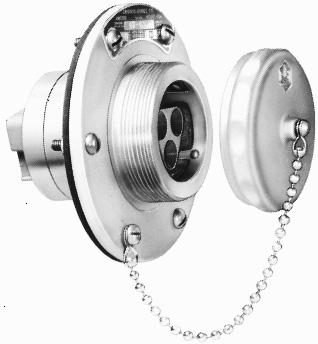 AR Arktite Circuit Breaking Round Flange Housings for Panel Mounting Application: AR round flange receptacle housings are designed specifically for semi-flush mounting in sheet metal panels or