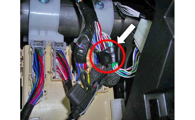 (y) Reapply electrical tape to hold the two OE harnesses together (Fig. 3-14). 4. Route the Wire Harness. Fig.