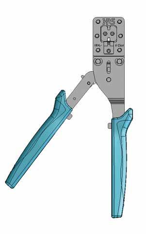 BManual Crimp Tools The Hirose hand tool for the PS2 series features replaceable die sets and parts.