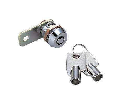 Cam Lock - Keyed Alike NAL-D Brass Body, Key and Cam Chrome Body, Nickel Finish Key Brass cylinder tubular lock cam.