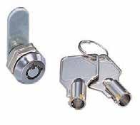 Cut Out Dimensions Cam Lock - Mini - Keyed Alike NAL-S Zinc Alloy Chrome 90 cam rotation. Cam is reversible.