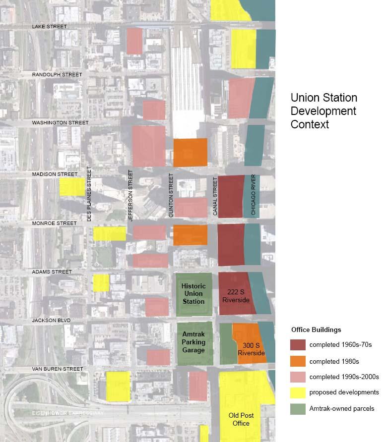 Union Station Development Context High development densities and a strong preference for job generating uses
