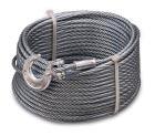 RAMSEY WINCH ACCESSORIES Replacement & Extension Cable (Galvanized aircraft replacement cable with clevis hook) 50'(15.24 m) x 3/16" (4.8 mm)....................................... 251193 95' (28.