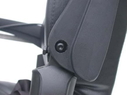 Seatback Release Lever To adjust the armrest width Loosen the knobs Slide the armrests in or out to the desired width. Tighten the knobs.