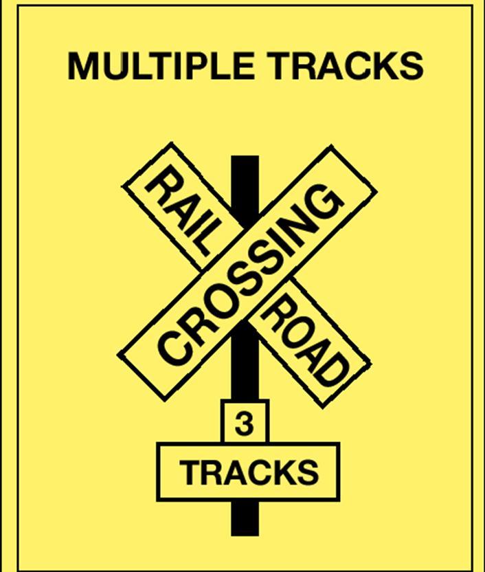 Figure 10.7. Flashing Red Light Signals. At many highway rail grade crossings, the crossbuck sign has flashing red lights and bells. You are required to stop! A train is approaching.