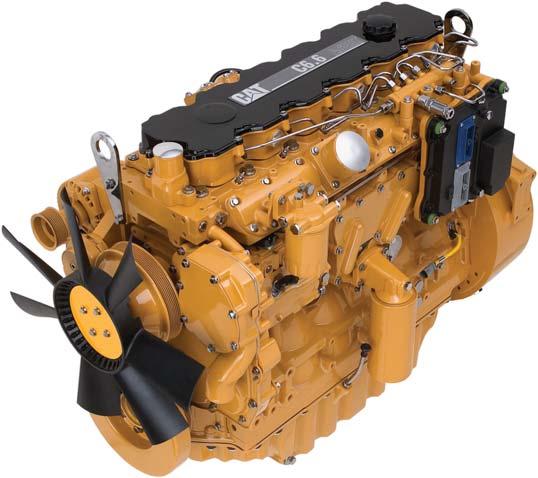 Engine Reduced emissions, economical and reliable performance Cat C6.6 ACERT Engine The Cat C6.6 ACERT engine delivers more horsepower using significantly less fuel than the previous series engine.