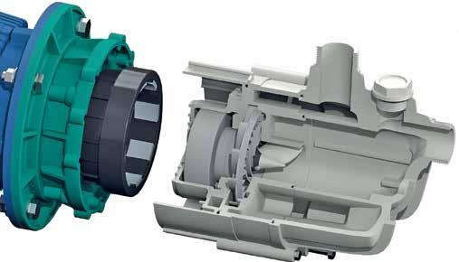 The high torque magnetic joint and the option to adopt electric motors of increasing rated power allows this device to pump a broad range of chemical liquids of variable specific weight without