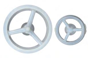 The closed impeller design, made around a sturdy metallic core surrounded by a minimum 4mm of fluoroplastic material, provides maximum efficiency and