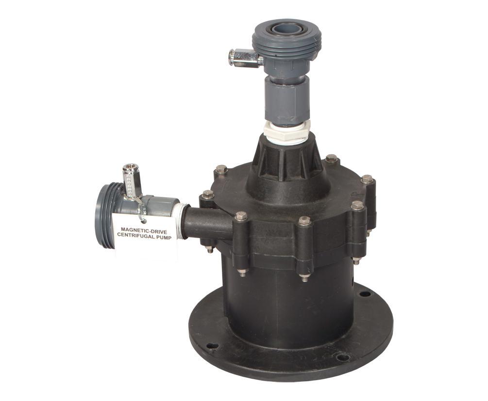 Magnetic-Drive Centrifugal Pump (Optional) 46724-10 The Magnetic-Drive Centrifugal Pump is used to study the characteristics of this type of pumps and the maintenance that they require.