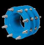 pipeline, overcomes axial offset and guarantees a permanently leaktight connection UNIJOINT PAS20 dismantling joint with a length compensation up to ± 25 mm for an