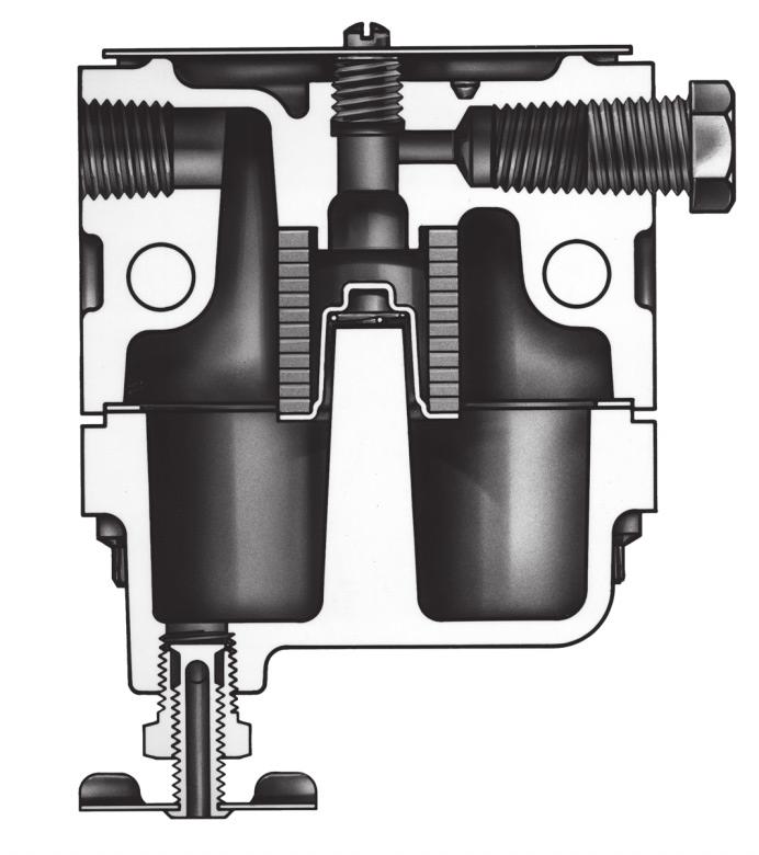 This filter features two outlet connections, one 90 degrees and the other 180 degrees from the inlet connection. The filter comes from the factory with a pipe plug in the 180 degree outlet.