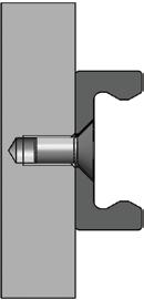 Generally the countersunk S-type rail is mounted with flathead screws and does not require special alignment, because the taper of the fastener and rail mounting hole, forces a rail into a specific