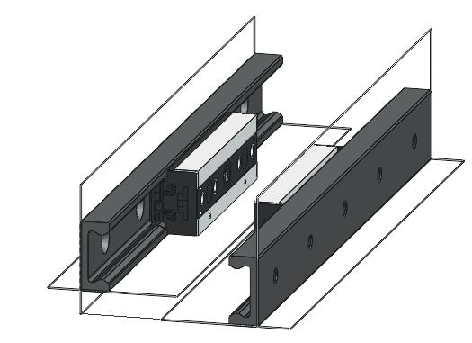 Assembly tolerances for two parallel rails When two rails are used in parallel, it is necessary that the structure surfaces on which the rails are fixed, are parallel on different levels, with