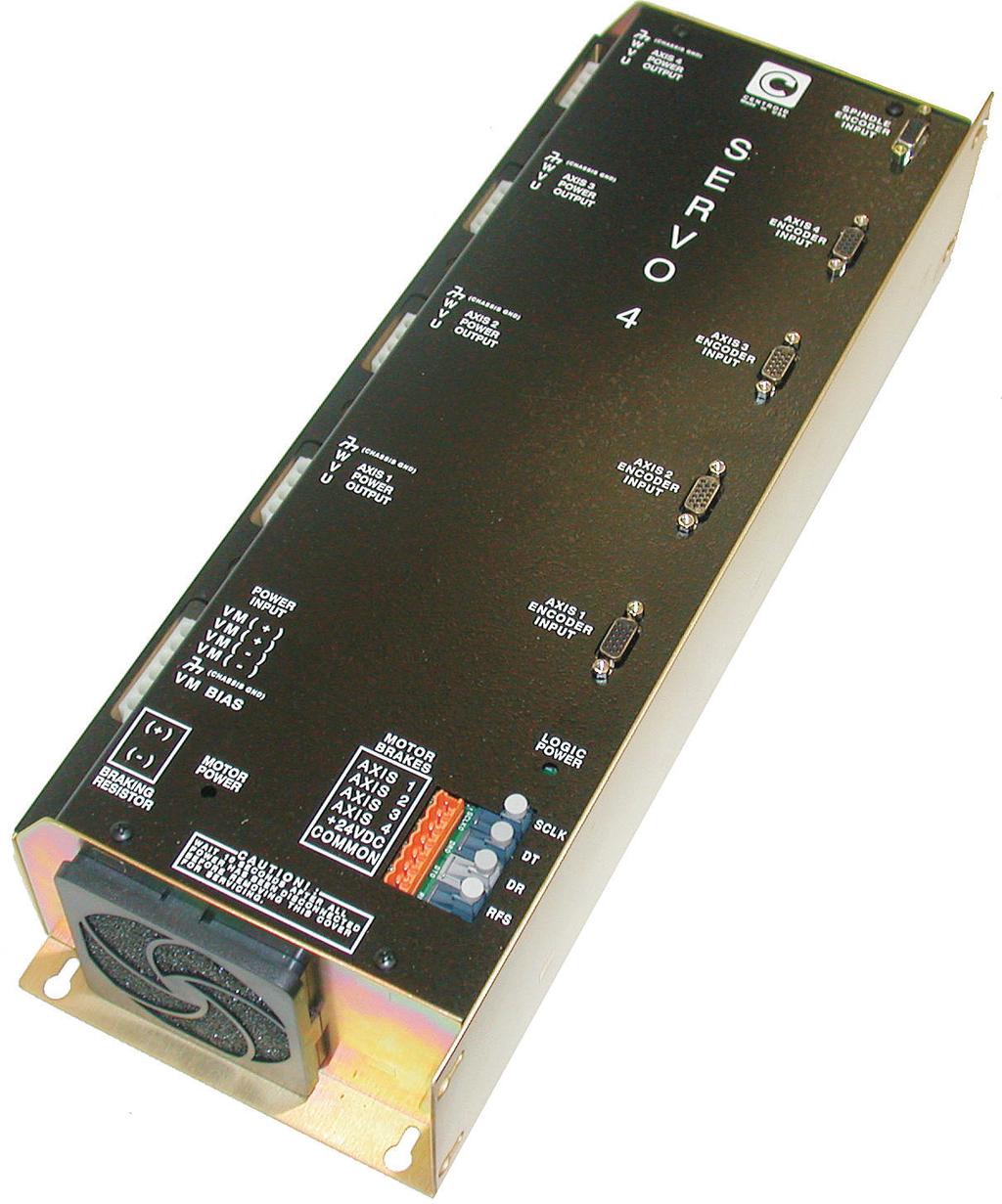 4 Axis, up to 2 KW motors Brake Output for each axis Overtemp and Overcurrent Protection All-software Configuration Self-cooled Fiber Optic Control CENTROIDTM AC Brushless Drive Product Spec Sheet AC