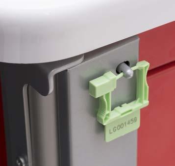 INDIVIDUAL DRAWER Full tamper evident lock, security seal and identification for outer cart.