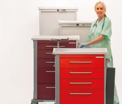 ENVIRONMENT Medstor Module Carts can be fitted with a variety of security locking options, ensuring