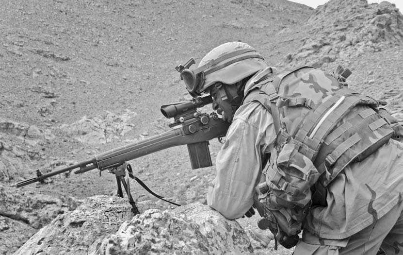 6. Sniper Rifles/Precision Tactical Rifles The 7.62mm M14 was adopted in 1957, though this photograph is quite new. Classics just never seem to die.