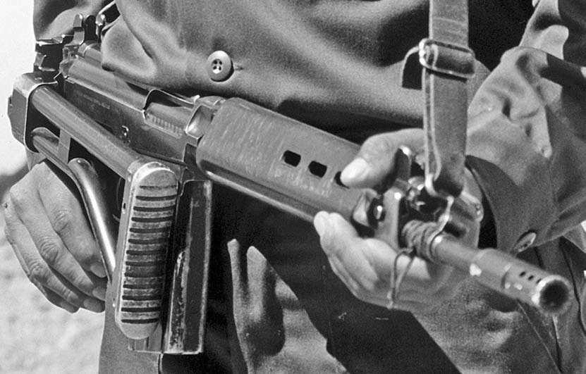 4. Carbines/Rifle Caliber Submachine Guns The Belgian designed FN FAL 7.62mm NATO 50.63 carbine, a very handy version of this popular rifle design (SSgt. K.R. Thomas, Department of Defense).