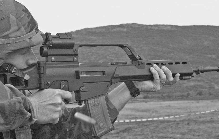 5. Assault Rifles The new 5.56mm HK G36, which uses a gas operated action, unusual for HK designs (SFC J. Cervantez, U.S. Army).