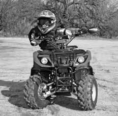 RIDING YOUR ATV TURNING To turn the ATV, the rider must use the proper technique. Because this vehicle has a solid rear axle, both rear wheels always turn at the same speed.