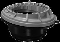 BDA-1129 Composite bearing with integrated spring seat and top-mount interface Inclined ball set to reduce