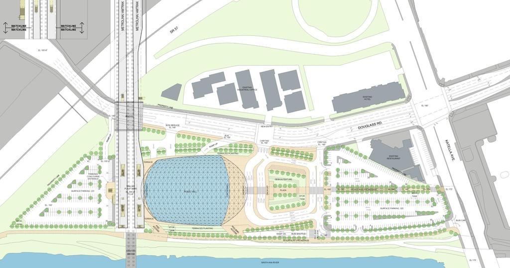 Conceptual Site Layout 1. Intermodal Center 2. Plaza 3. Surface Parking/Future Development 4.