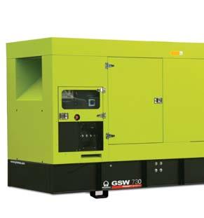 GSW SERIES POWERUL STATIONARY RANGE / SOUNDPROO VERSION GENERATION Heavy duty generators developed with latest technology engines and next-generation electronic devices become a product capable to