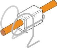 Example of a handrail when no handrail is available. Disassemble the plastic Rod guide and place around the telescopic rod. Use the SS screws on bracket to tighten the bracket to the rod.