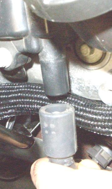 The wiring harness routed in the previous step will