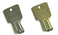 Manager turns the new key to locked position and removes. This set key is retained by manager for future changes.