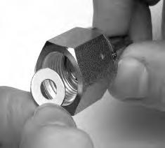 ighten the female nut finger-tight. (see picture 3) Hol the male nut or boy hex stationary with a backup wrench.