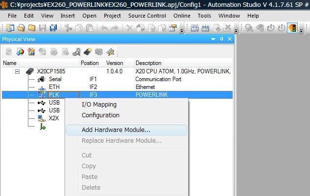 2) Select "Add Hardware Module " by right