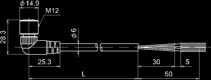 D. 6 mm 1 Brown: 24 VDC (For solenoid valve) Nominal cross section AWG22 2 White : 0 V (For solenoid valve) Wire diameter (Including
