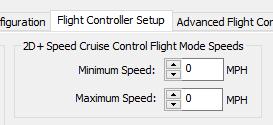 1.4 Configuring Closed Loop with Waypoint, RTH and Loiter Modes If Closed Loop speed control is desired during Waypoint, RTH and Loiter modes, set the Auto Navigation Speed to the desired cruise