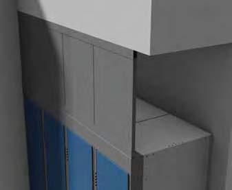 PLENUM PANELS Plenum panels are a great trim solution for between walls situations with a large distance between the bulkhead and locker tops.