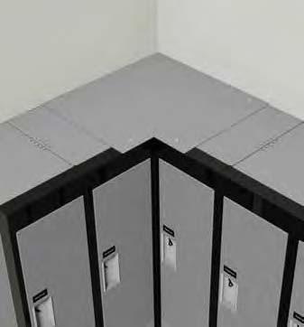 The plenum panels sit flush with the locker face (height to suit condition).