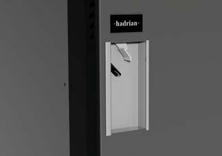 Latch Systems All of Hadrian s latch systems feature an extruded aluminum lock pocket with a concave and grooved inner left surface for easy finger-tip door control.