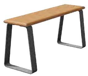 (3658 mm). BENCH PEESTAL IMENSIONS: ¼ (6 mm) thick; 2½ (64 mm) wide; 16¼ (413 mm) high.
