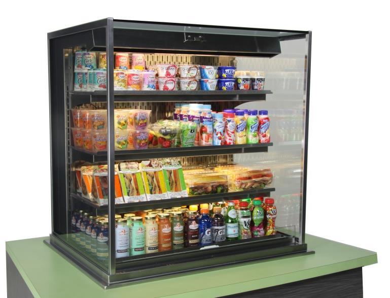 Glass enclosed & open reach-in displays designed to set on or drop into counters Drop-Ins Impulse DGS3630R Model Refrigerated Service Drop-In Counter