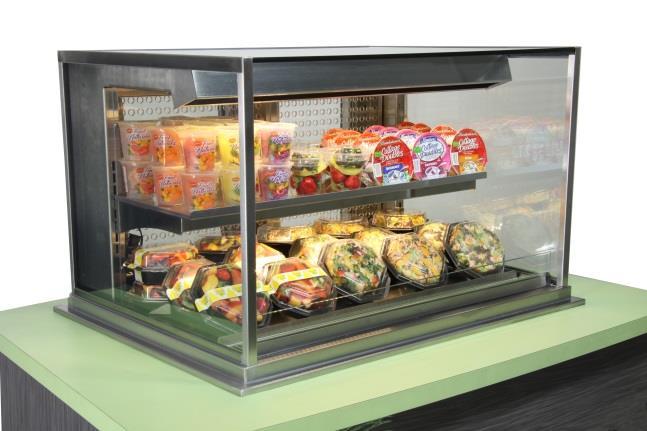 offered (shown) Available in 3 & 4 lengths Impulse DOS3637R Model Refrigerated Self-Service Drop-In Counter 28-5/8 D x 60-3/4 H Slide-out refrigeration