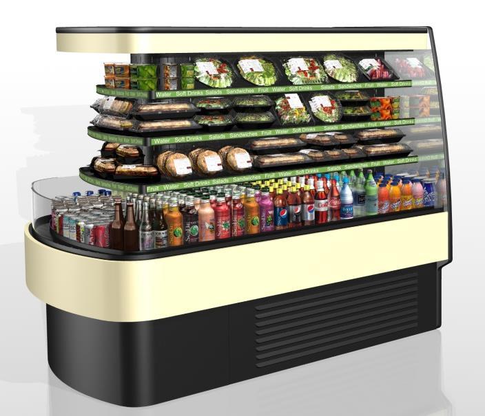shelves Price tag molding T-8 or LED lighted option Oasis FSE65R Model Refrigerated Self-Service